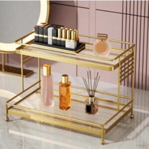 Metal Makeup Organizer Rack for Cosmetics Storage