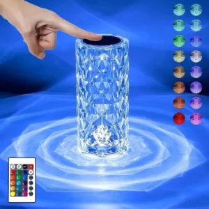 Crystal LED Table Lamp with 16 Colors Remote Control