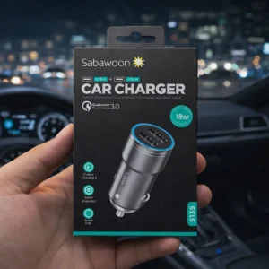 Sabawoon 18W Fast Charging Car Adapter Dual USB Portable Car Charger