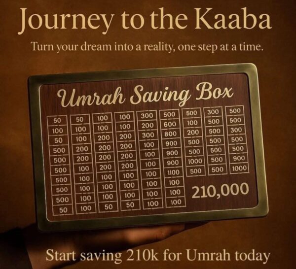 Wooden Umrah Saving Box