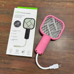 Mini Racket USB Mosquito Killer Swatter Racket – Portable Pest Control Trap with Electric Shock & Box