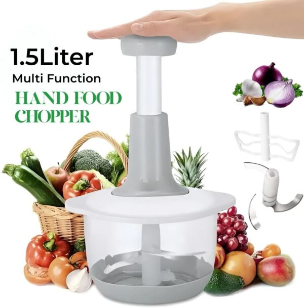 Manual Hand Press Chopper 1.5 Litre With Beater