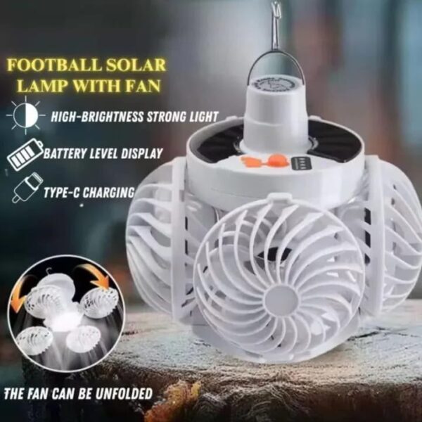 Solar football Powered Camping Fan