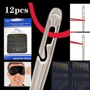Pack Of 12pcs) Self Threading Sewing Needles