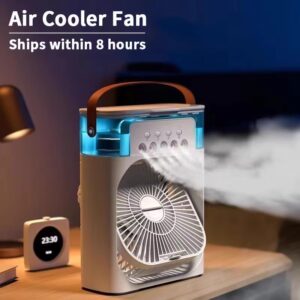 New 3 in 1 Fan AIr Conditioner Household  Air Cooler LED Night Light Portable Humidifier Air Adjustment Fan Office Home  Ues Fan